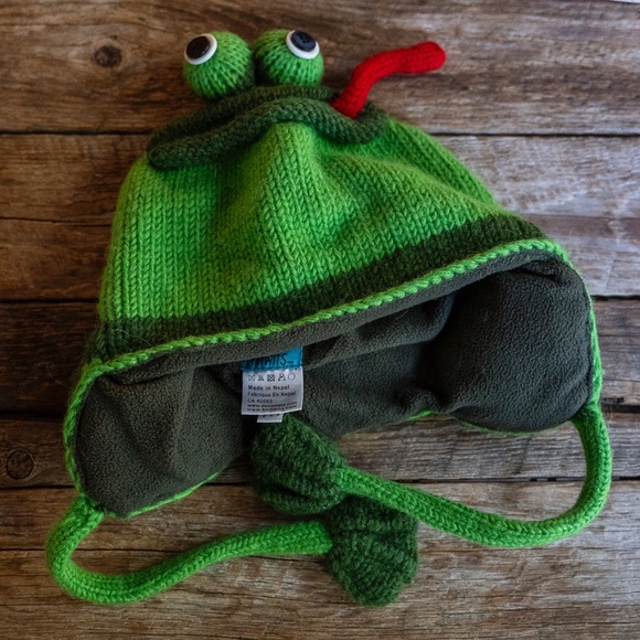Knitwits Wool Frog Hat - Picture 1 of 4